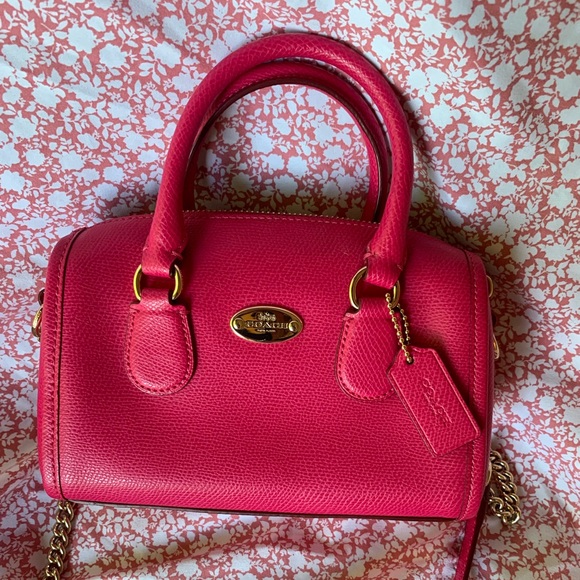 Coach hot pink/fuchsia purse - Picture 1 of 5
